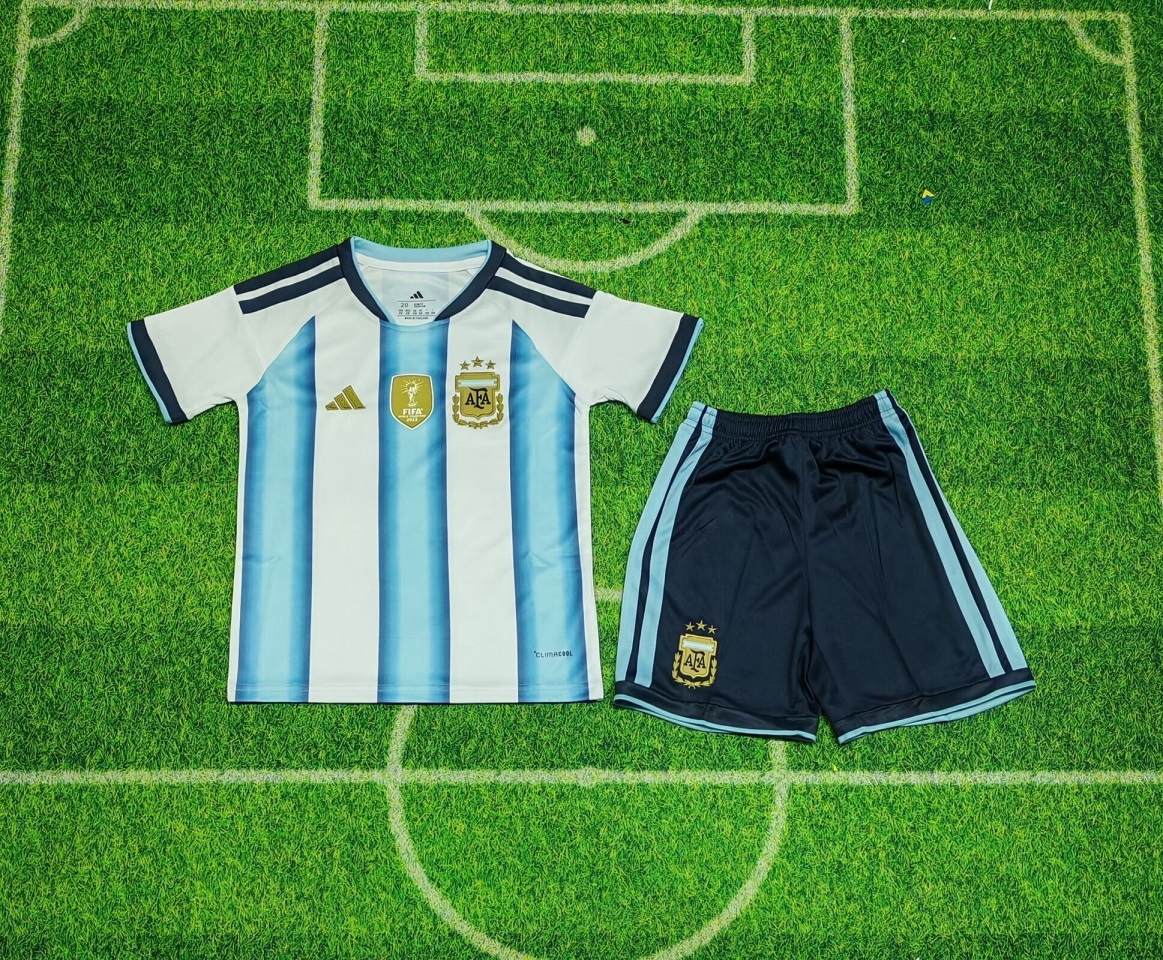 Kids-Argentina 2026 World Cup Home Soccer Jersey